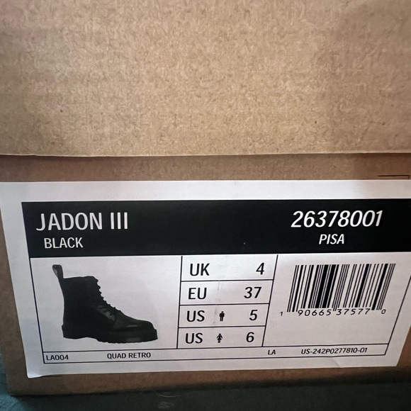 Dr. Martens Jadon III Black Pisa Platform Boots - Picture 1 of 2